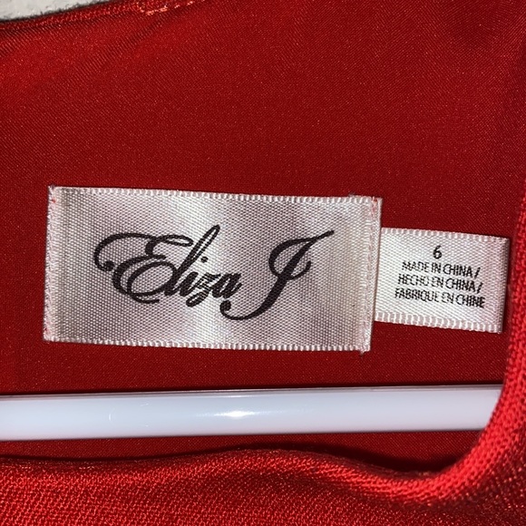 EUC Eliza J Ponte fit & flare coral red dress short sleeve casual A-line dress - Picture 5 of 6